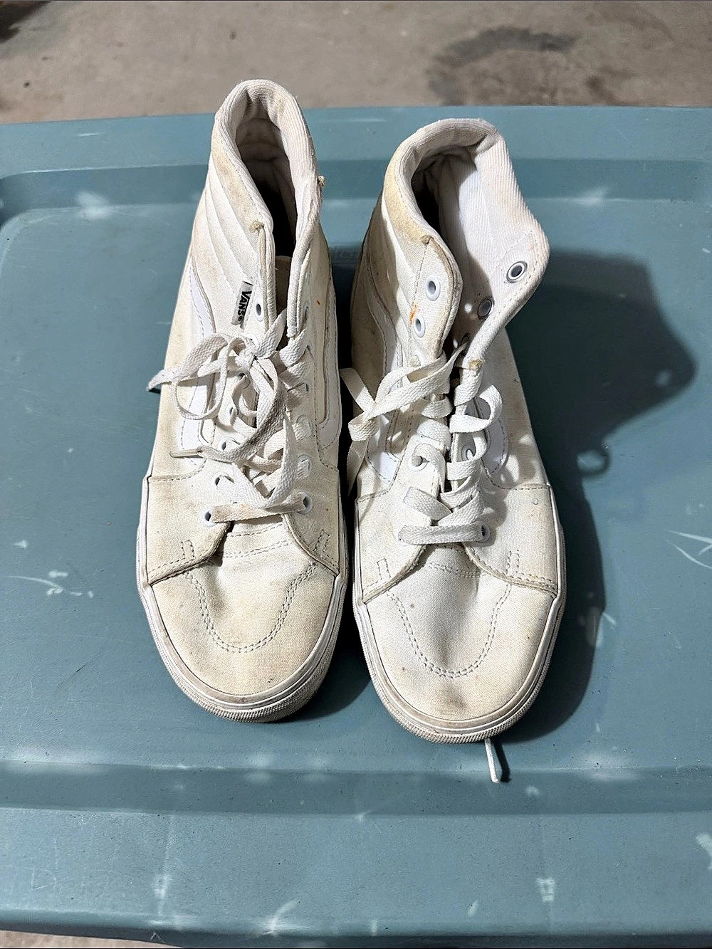 Vans Sk8-Hi True White High Top Sneakers White US 9 N/A
